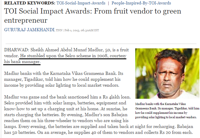 Impact of SELCO-India