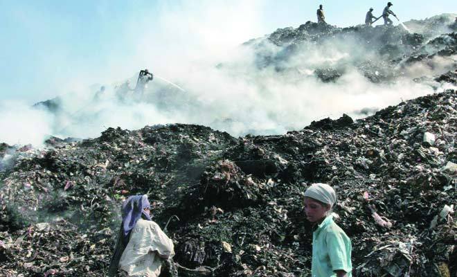 Landfill site at Maidan Garhi